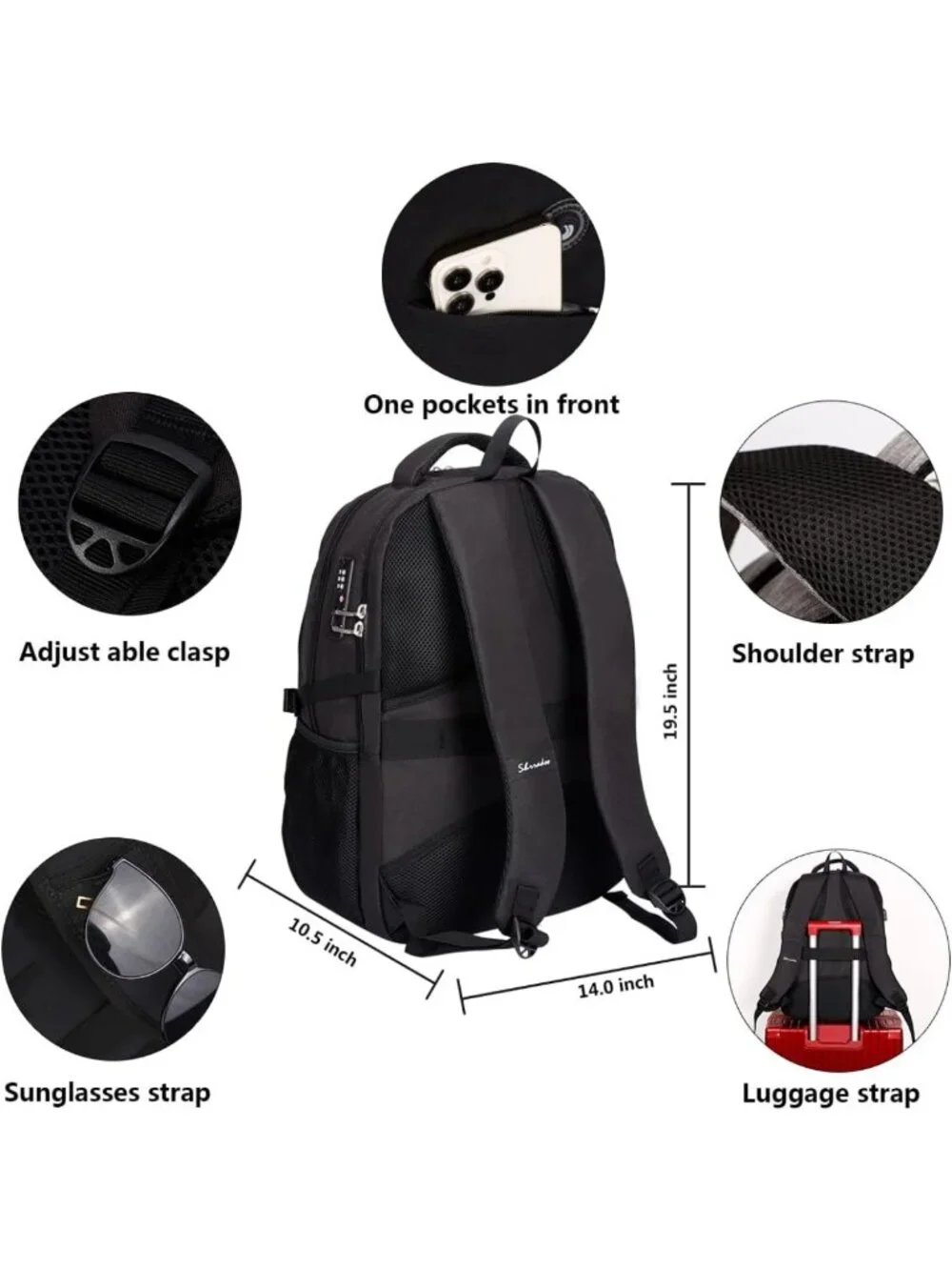 Stylish Travel Laptop Backpack for Men & Women - Perfect for College & School